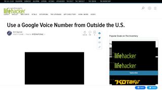 
                            8. Use a Google Voice Number from Outside the U.S. - Lifehacker