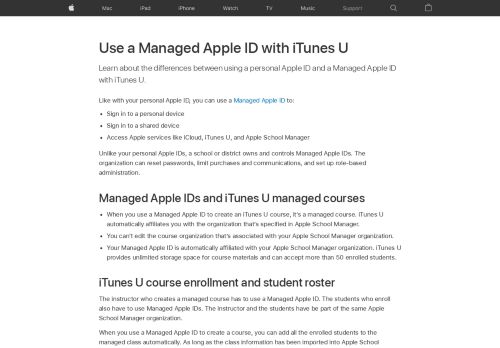 
                            5. Use a Managed Apple ID with iTunes U - Apple Support