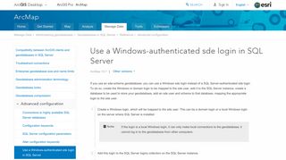 
                            11. Use a Windows-authenticated sde login in SQL Server—Help | ArcGIS ...