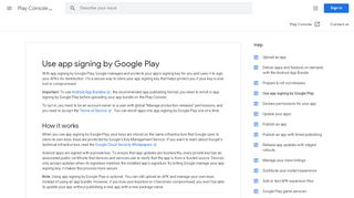 
                            12. Use app signing by Google Play - Play Console Help - Google Support