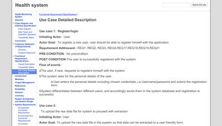 
                            9. Use Case Detailed Description - Health system - Google Sites