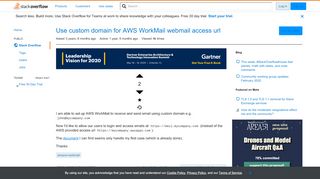 
                            9. Use custom domain for AWS WorkMail webmail access url - Stack Overflow
