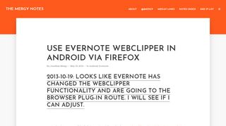 
                            9. Use Evernote Webclipper in Android via Firefox – The Mergy Notes