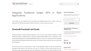 
                            7. Use Facebook Graph APIs in Rails with Omniauth-facebook and Koala