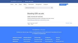 
                            8. Use GIFs as Ads | Facebook Ads Help Center