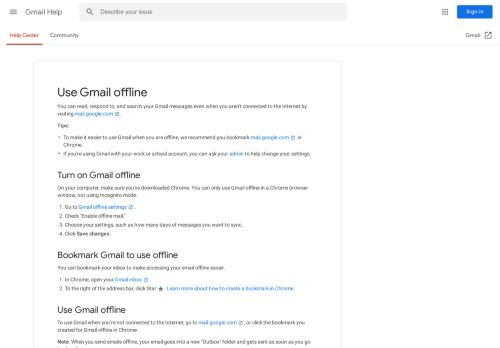 
                            6. Use Gmail offline - Gmail Help - Google Support