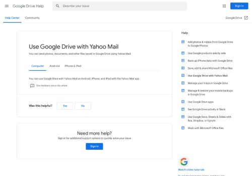 
                            6. Use Google Drive with Yahoo Mail - Computer - Google ...