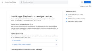 
                            5. Use Google Play Music on multiple devices ... - Google Support