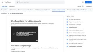 
                            12. Use hashtags for video search - YouTube Help - Google Support