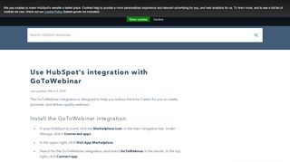 
                            10. Use HubSpot's integration with GoToWebinar - HubSpot Support