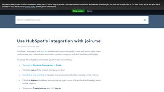 
                            13. Use HubSpot's integration with join.me - HubSpot Support