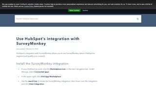 
                            13. Use HubSpot's integration with SurveyMonkey - HubSpot Support