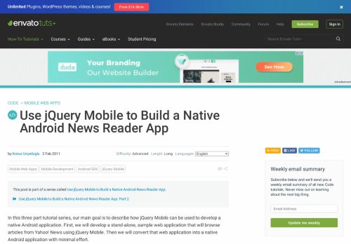 
                            11. Use jQuery Mobile to Build a Native Android News Reader App