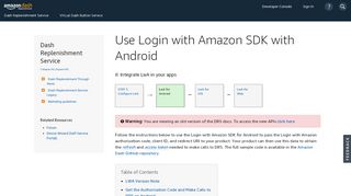
                            13. Use Login with Amazon SDK with Android | Dash Replenishment ...