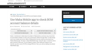 
                            7. Use Maha Mobile app to check BOM account balance details ...