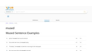
                            9. Use mused in a sentence | mused sentence examples