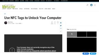 
                            6. Use NFC Tags to Unlock Your Computer - Lifehacker