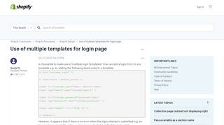 
                            10. Use of multiple templates for login page - Shopify Community