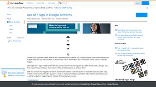 
                            13. use of + sign in Google Adwords - Stack Overflow