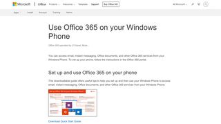 
                            2. Use Office 365 on your Windows Phone - Office 365