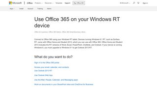 
                            10. Use Office 365 on your Windows RT device - Office 365