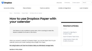 
                            9. Use Paper with your calendar – Dropbox Help