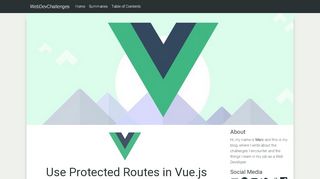 
                            10. Use Protected Routes in Vue.js - WebDevChallenges