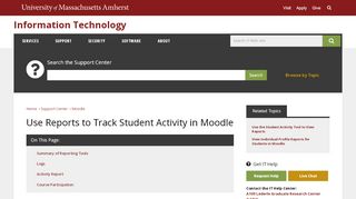 
                            2. Use Reports to Track Student Activity in Moodle | UMass Amherst ...
