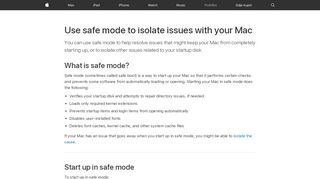 
                            3. Use safe mode to isolate issues with your Mac - Apple Podrška