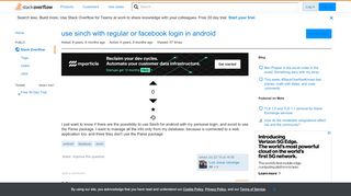 
                            11. use sinch with regular or facebook login in android - Stack ...