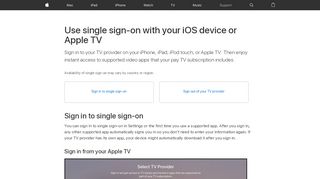 
                            12. Use single sign-on with your iOS device or Apple TV - Apple Support
