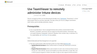 
                            12. Use TeamViewer to remotely administer Intune ... - Microsoft Docs