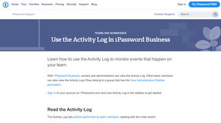 
                            7. Use the Activity Log in 1Password Business - 1Password Support