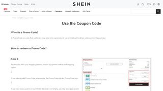 
                            1. Use the Coupon Code - Shein