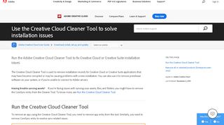 
                            4. Use the Creative Cloud Cleaner Tool to solve installation ...