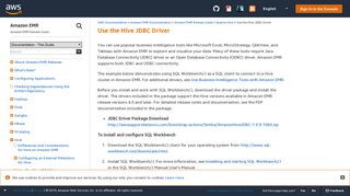 
                            1. Use the Hive JDBC Driver - Amazon EMR