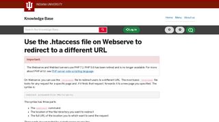 
                            10. Use the .htaccess file on Webserve to redirect to a different URL