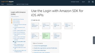 
                            9. Use the Login with Amazon SDK for iOS APIs | Login with Amazon