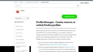 
                            3. Use the Profile Manager to create and remove Firefox profiles | Firefox ...