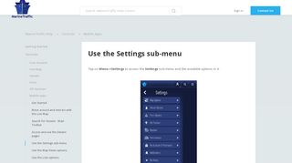 
                            7. Use the Settings sub-menu – MarineTraffic Help