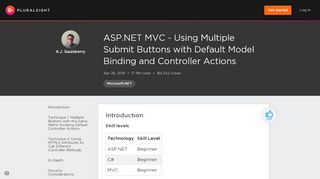 
                            13. Use This ASP.NET MVC Guide to Create HTML Pages | Pluralsight ...