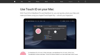 
                            1. Use Touch ID on your Mac - Apple Support