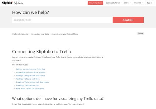 
                            12. Use Trello as a data source – Klipfolio Help Center