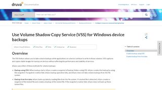 
                            8. Use Volume Shadow Copy Service (VSS) for Windows device ...
