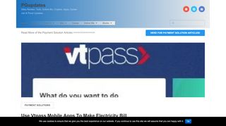 
                            10. Use Vtpass Mobile Apps To Make Electricity Bill – PG Updates