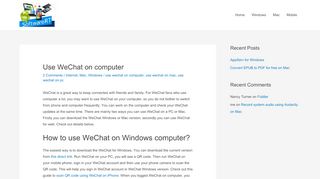 
                            7. Use WeChat on computer - Software RT