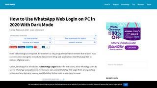 
                            8. Use WhatsApp Web Login on PC - TricksMaze