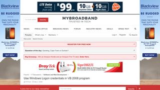 
                            13. Use Windows Logon credentials in VB 2008 program | MyBroadband