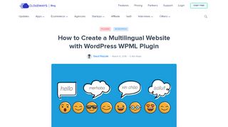 
                            5. Use WordPress WPML Plugin for Multilingual Websites - Cloudways