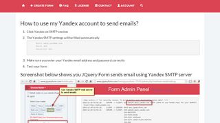 
                            13. Use Yandex SMTP server to send emails - JQuery form builder